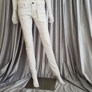 BCBGMAXAZRIA White Motorcycle Jeans NEW WITH TAGS